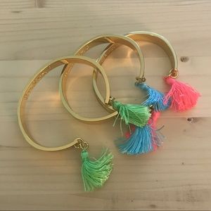 Lilly Pulitzer Tassel Bangle Bracelets (3)